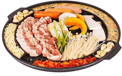 CookKing CKMT Master Grill Pan, Korean Traditional BBQ Indoor/Outdoor Nonstick Plate, Made in Korea