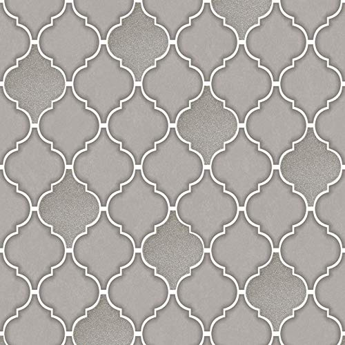 Holden Decor Tiling On A Roll Wallpaper Trellis Charcoal 89311 Full Roll
