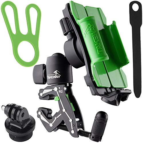 takeway Smartphone Dispositivo de sujeción, panorámica con cabezal de trípode y mango extra fuerte Smartphone Soporte de cámara de Smartphone