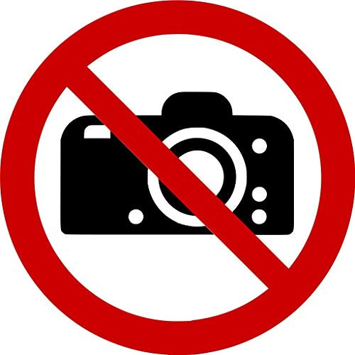ufkleber Verbotszeichen „Fotografieren verboten“ Hinweis Folie nach ISO 7010 P029 | Ø 5-30 cm Made in Germany, Größe: Ø30 cm