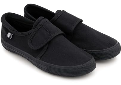 Girls School Pumps PE Gym Black/White Plimsolls Trainers Adult Lace Dance Ballet Plain Plimsoles - Non Marking Sole