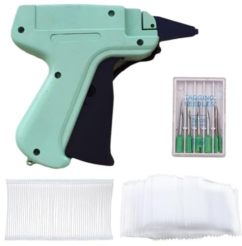 NHQZ Pistola Etichettatrice di Abbigliamento,Pistola Sparafili per Cartellini e Prezzi,con 5 Aghi di Ricambio e 1000 Elementi di Fissaggio