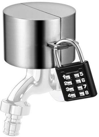 Outdoor Spigot Lock with Padlock Water Faucet Protector for Gardens Homes and Commercial Use Easy Installation and Enhanced Security
