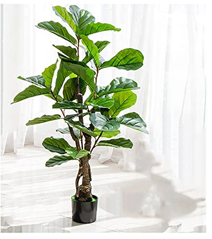 Konstgjord bonsaiträd 47 tums fikonträd med konstgjorda ficusblad, konstgjord växt nästan det naturliga trädet, konstgjorda träd som används för heminredning, företagsutställning, dekoration, skrivbo