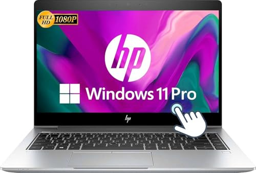 Portátil HP EliteBook 840 G6 con pantalla táctil para negocios, 14 pulgadas FHD (1920x1080), Intel Core i5-8365U, 16 GB de RAM, 256 GB SSD, teclado US QWERTY, Windows 11 Pro (Certificado y