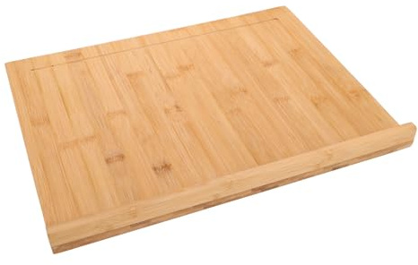 jojofuny Tagliere Enorme in Legno Beige con Grande Capacità per Impastare e Affettare, per Uso Cucina e Piano Lavoro con Integrazione Lavello senza Soluzione di Continuità
