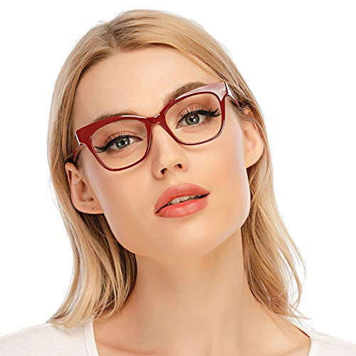 DOOViC Lesebrille Brille mit Blaulichtfilter Klassisch Eckig Rahmen
