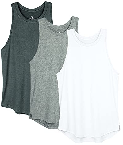 icyzone Femme Débardeur de Sport Dos Nageur Yoga Shirt sans Manches Running Fitness Jogging Tank Top, Lot de 3