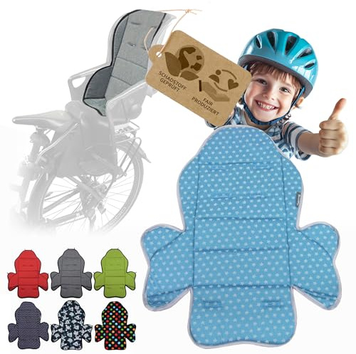 Ersatzbezug kompatibel mit Römer Kinderfahrradsitz – Weiches Ersatzpolster für Fahrradsitz Kinder – Sitzbezug, waschbar bei 30°C – Komfort Polster für Kinder Fahrradsitz (Modell 2) (türkis Sterne)