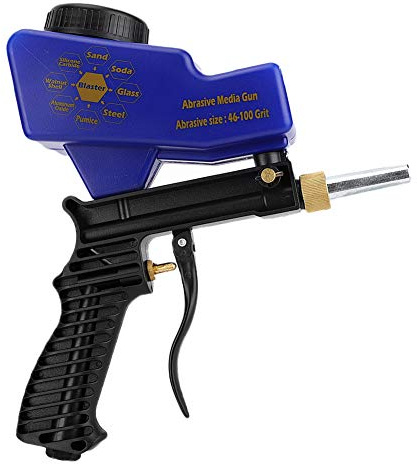Portable Pneumatic Sandblaster, Sandblasting Gun Sand Remove Spot Sand Blasting Spray Tool Spray Gun Blasting Machine with Large Container Nozzle for Remove Paint