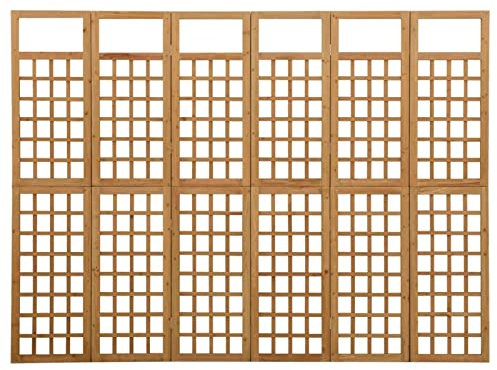 Tidyard Divisorio in Legno Massello di Abete - Pannelli Pieghevole, Separè per Interni, Paravento Separé