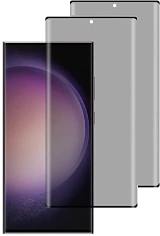 2 Pièces Verre Trempé Anti Espion avec Samsung Galaxy S23 Ultra - Anti Spy Film de Protection Dureté 9H, Privacy Film Protection Écran, [Anti-Rayures] 3D Vitre Protecteur Filtre Confidentialité