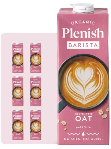 Plenish Barista Organic Oat Drink Long Life, 1L Carton (Pack of 6)