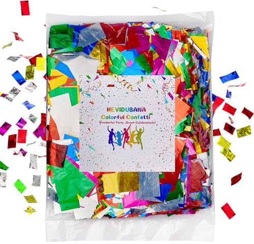 200g Metallic Glitter Confetti Papers - Flame Retardant Foil Colored Paper Great for Birthday Party,Concerts,Celebrations,Weddings,Graduation Ceremonies (0.45lb)