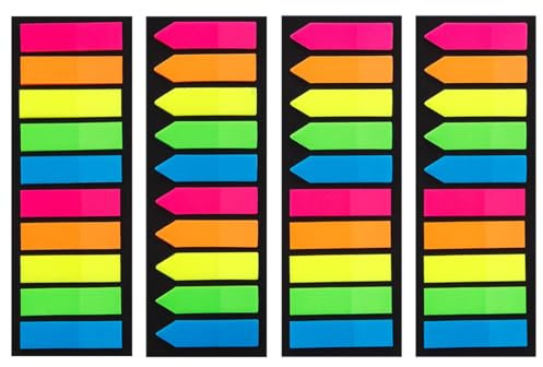 AYVRUOP haftstreifen,800 Stück Seitenmarker Selbstklebend,Klebezettel,klebezettel klein,haftmarker,zum Markieren und Hervorheben von Seiten [2 Designs,5 Farben] Repositionierbar, Schreibbar