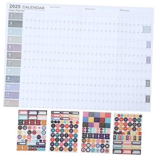 STOBOK 1satz Jahresplaner Wandkalender Kreativer Und Minimalistischer Hängender Kalender Im -farbton Für Effektive Tägliche Planung Und Organisation Zu Hause Büro