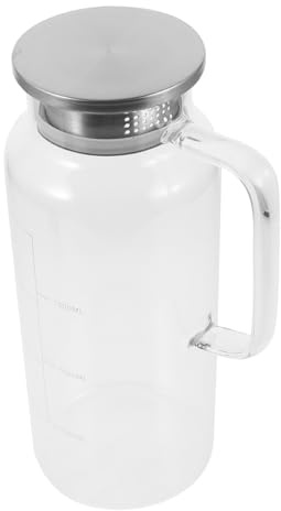 CIYODO Large Glass Kettle Cold Brew Jug Glass Jug Lid Water Pitcher Drink Pitcher Lid