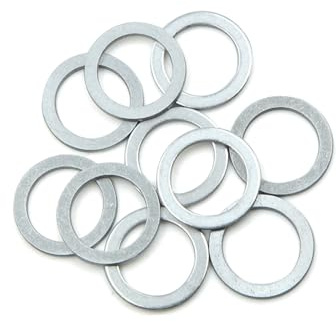 Partuto 10pcs Oil Crush Washers Drain Plug Gaskets 20mm ID. 28mm OD. Replacement