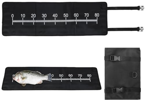 Angeln Abhakmatten, Faltbare Fischmatte mit Maßband, Messmatte Angeln, Angelzubehör Fishing Abhakmatte, Angelzubehör für Anfänger Outdoor Karpfenangeln Forellenangeln Raubfisch zum Spinnfischen