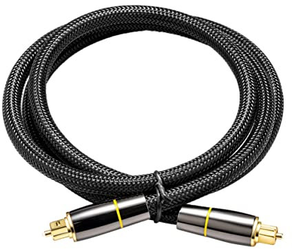 PHENOFICE Digital Audio Optical Cable Male to Male Fiber Cable for Game Console Sound Bar Tv Fiber