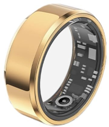 XIEFEI Smart Ring SR01 - Anello intelligente con cardiofrequenzimetro, misuratore del sonno, per esercizi di profondità, impermeabile, con anello intelligente (oro, 22,3 mm)