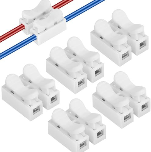 Electrical Wire Connectors for DIY Projects: 80 Pcs Quick Spring Cable Terminal Block - Safe & Easy to Install - Fireproof Insulated Electrical Connector for Lighting Appliances Motors