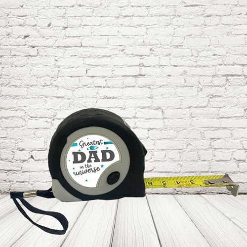 Metro a nastro personalizzato con Nome e Dediche Idea regalo Festa Del Papà Amore Natale Compleanno Lui Nonno Nastro di Misurazione Fai da Te 5 metri Nero ''GREATEST DAD''