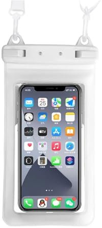 XFYESL Tauchtasche wasserdichte Hülle für Telefon Unterwasser Schnee Regenwald Transparente Trockentasche Schwimmtasche Große Handyhüllen wasserdichte Gepäcktasche(New White case)