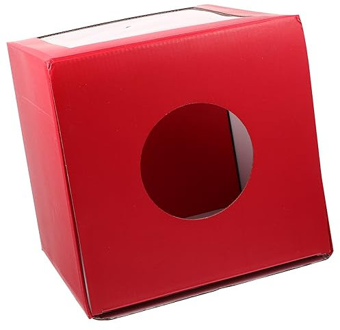 Gadpiparty Lotteriebox Quadratisch Rotes Papiermaterial Robust Langlebig Mit Deckel Mehrzweck Aufbewahrungsbehälter Für Tombola Überraschungsspiel Und Partys