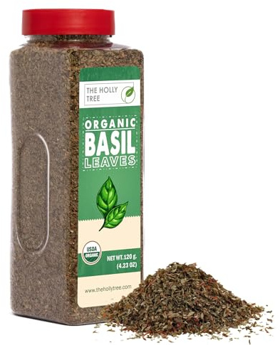 Organic Basil Leaves 4.23 oz – Dried Basil Seasoning with Fresh Flavor – USDA Organic, Kosher, Gluten Free – The Holly Tree