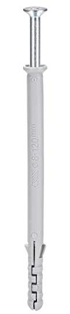 Tasselli per cartongesso Tubo di espansione a vite, 20 pezzi 8x120mm Tubo di espansione in plastica Colonna Ancoraggio for calcestruzzo Tassello a muro Fissaggio del telaio Tubo con viti Grigio