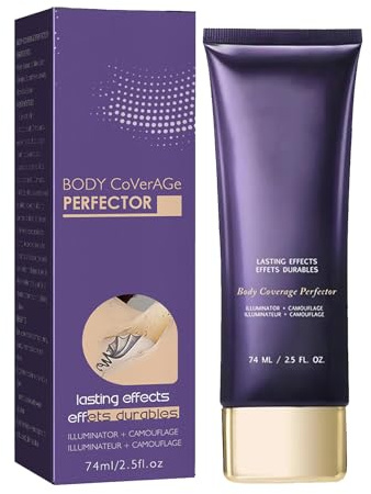 Crema Correctora para Tatuajes,Maquillaje para Cubrir Tatuajes,Maquillaje Corporal a Prueba,Crema Correctora Corporal,Resistente al Agua,Body Coverage Perfector,74ml