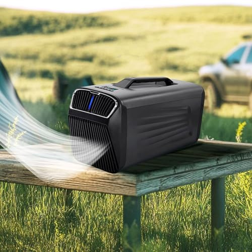 Aire Acondicionado Sin Unidad Exterior Silencioso Ac Portatil Pequeño Con Control Remoto Y Botones De Silicona Temporizador para Casa, Oficina, Camping(Black)