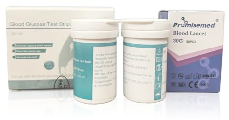 Blood Glucose Test Strips Diabetes Test Strips x 50 and Diabetes Lancets x 50 Blood Sugar Test Strips for Diabetics in mmol/L