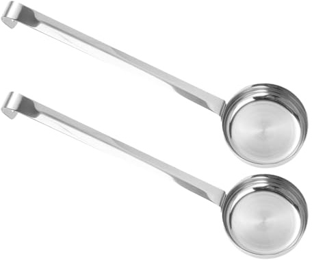 MOTHNUR 2 pièces Cuillère à Sauce Pizza Inox Multifonction Lot Louche Plate Ergonomique pour Étaler Ketchup et Sauce Ustensile de Cuisine Résistant et Facile à Nettoyer