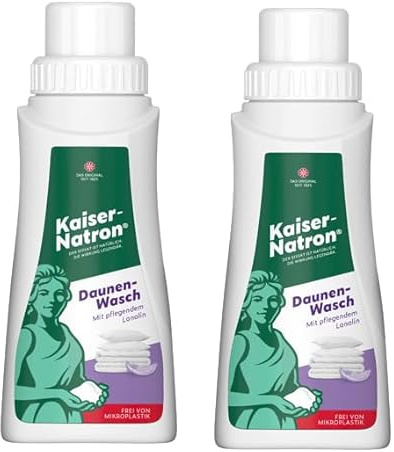 2er Pack HOLSTE Kaiser-Natron Daunen-Wasch Dauen Waschmittel, 2x 250ml