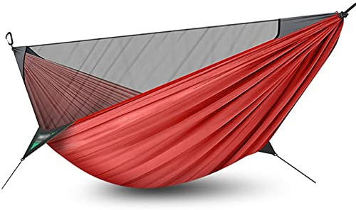 Swings Seats Single Double Outdoor Portable Hammock Swing Net Cover Tent Camping Indoor and Outdoor Hanging Chair Swing 110.2x55.1 Inches (4 Colors) Swing Set(C)