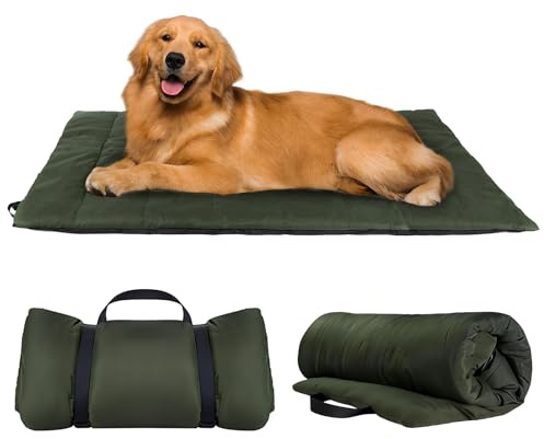 Beewiner Hundebett, 110 * 68CM Hundedecke, Thermodecke, Hundekissen Grosse Hunde, Wärmedecken, Hundematte, Haustierdecke Wasserdicht für Reisen, Camping (Grün, M)