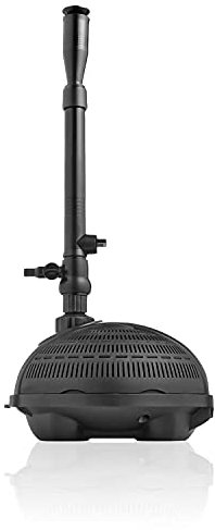 Swell Pond Fountain Pump 3300. Fully Submersible with Strainer Cage. 4 Spray Nozzle Head Attachments Included, for Outdoor Garden Decoration, and 3 Year Guarantee