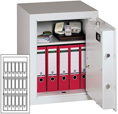 Müller Safe MVO 12 Möbeltresor, Mechanisches Kombinationsschloss ZKS anstatt des Doppelbartschlosses, Grad 1 nach EN 1143-1, H122.6xB60.6xT45 cm, 256 kg