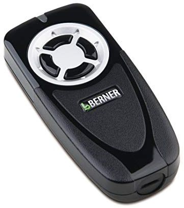 Berner Miniatur Handsender BDS140 (Fernbedienung für Garagentorantriebe, Frequenz 868 MHz, 4 Kanal, orangenes LED-Licht, inkl. Batterie) 2908055
