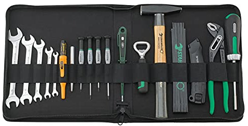 Stahlwille 13250 MFS Werkzeugset 23-tlg. in Softcase-Tasche | Maulschlüssel, Schraubendreher, Wasserpumenzange, Hammer etc. | Made in Germany