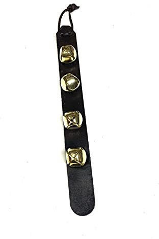 Sleigh Bell Door Hanger –Shopkeepers Bell Over the Door - Jingle Bell Door Hanger - Christmas Sleigh Bells Door Hanger - Multi-Purpose Jingle Bell – Choice of Leather and Bell Color-Can Personalize