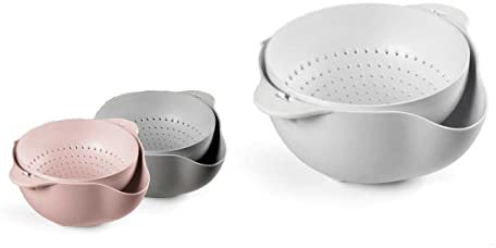 ciotola con colino basculante colapasta scolapasta con manici cucina 29*29*13 CM colori assortiti EMS-843587