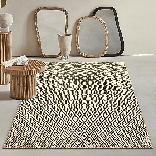 Mias Teppiche Soil – ca. 200 x 290 cm Outdoor Teppich wetterfest Jute-Look Balkon Terrasse