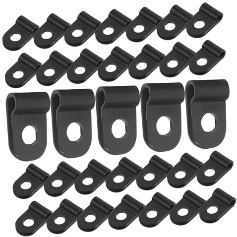 SOLUSTRE Kabelclips Kabelhalter 100 Stück 3,2mm Pvc Drahtklemme Für Lichtschläuche Kabelmanagement Schwarz Für Audio Video Und Computer