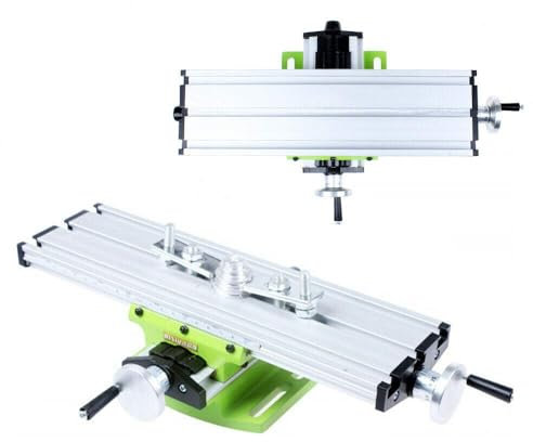HINOPY - Tavolo di fresatura da lavoro macchina, mini tavolo da lavoro multifunzione fresatura lavoro 2 assi X Y asse tavolo crociato tavolo di fresatura coordinate tavolo a croce per banco da tavolo,