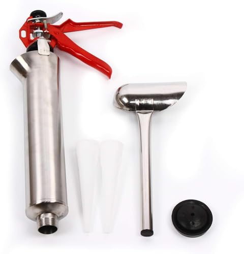 Pistola de lechada de mano para mortero, jeringa de mortero, jeringa de mortero, jeringa ideal para trabajos como el rejuntado de paredes, longitud (51 cm) de diámetro (6,2 cm)