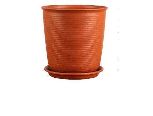 XOVP-023 kleine Töpfe für Pflanzen Verdickte Harz-Kunststoff-Blumentöpfe, Sukkulenten-Töpfe, kreative runde große Blumentöpfe for den Balkon Pflanzentöpfe (Color : Orange 4pcs, Size : XXL)