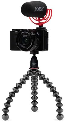 JOBY Vlogger Kit-Essential, Vlogging Kit GorillaPod per Fotocamera (Treppiede Flessibile GorillaPod 1K, Microfono Wavo On-camera, Cavi TRR), Kit Entry Level per Creators, Vlogger, Youtuber